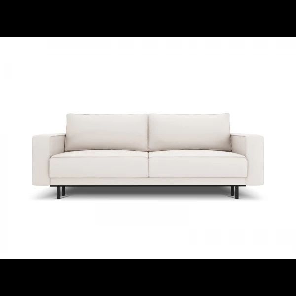 Canapea extensibila 3 locuri spatiu depozitare bej deschis 236cm