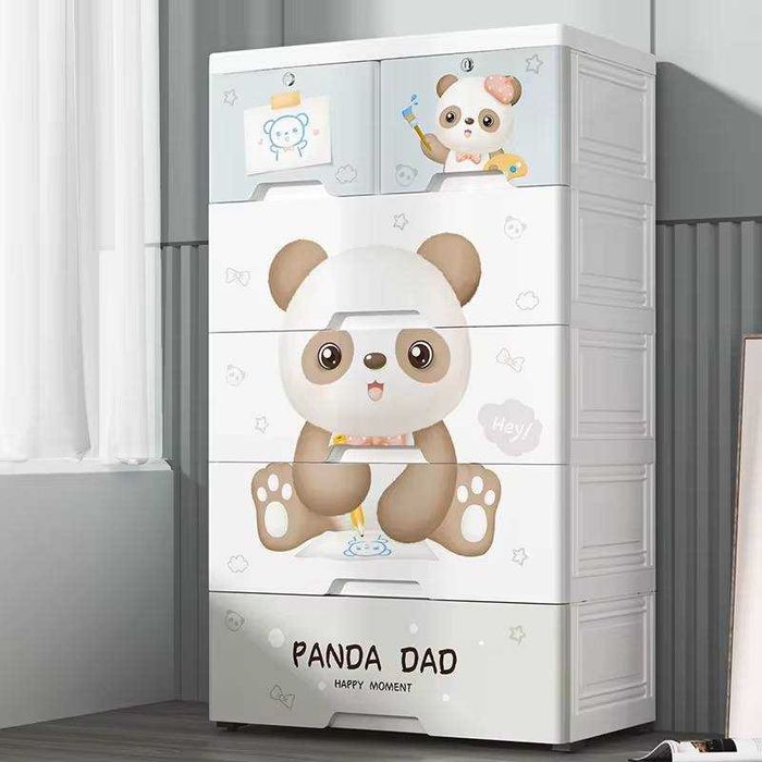 детский пластиковый комод. Panda Dad Happy Homest 113 x 65 x 38