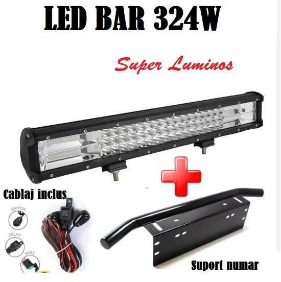 Led bar 324w, 58 Cm, Spot si Flood, Supor+Cablaj TRANSPORT 0