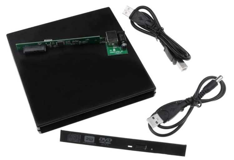 Корпус/гнездо за CD/DVD оптично устройство,12,7 мм, USB 2.0