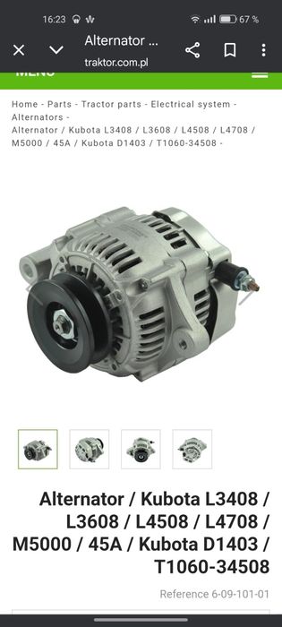 Alternator kubota