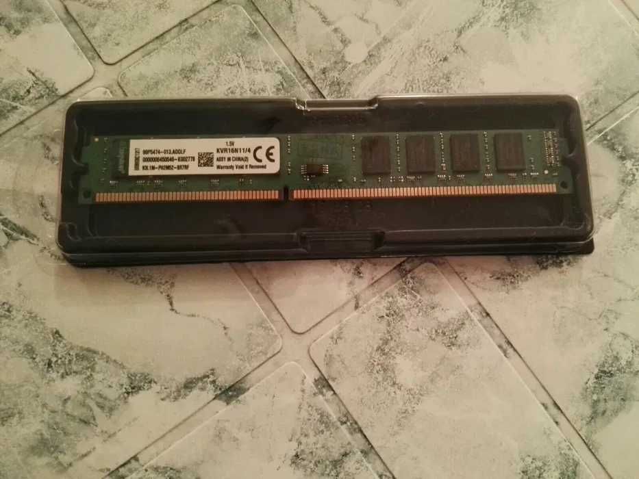 Рам памет, KINGSTON, DDR3 1600MHz, 4GB ram memory, KVR16N11/4, DESKTOP