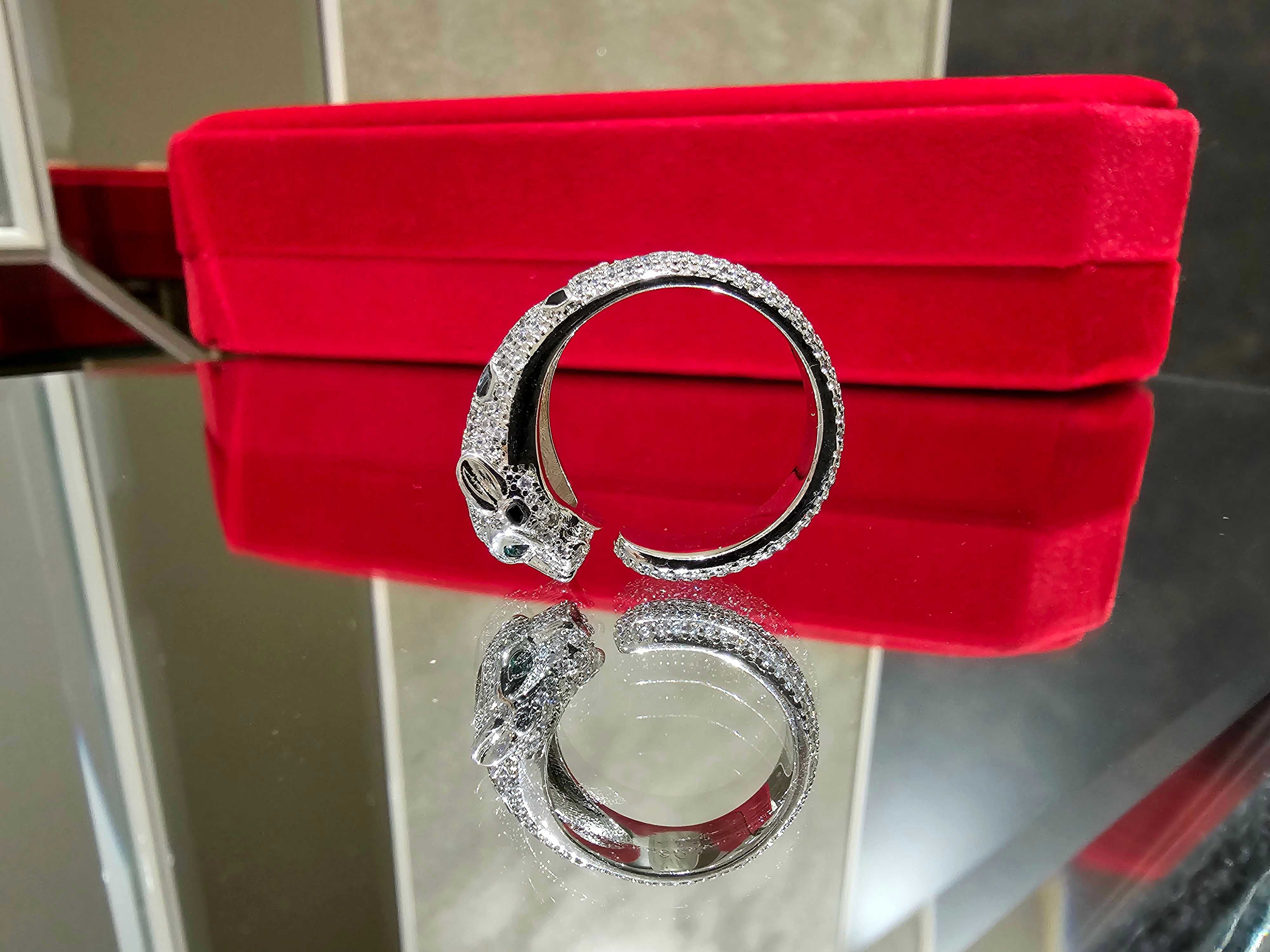 CARTIER Panthere de Cartier White Gold Full Diamonds Дамски Пръстен