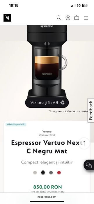 Espressor Nespresso Vertuo Next