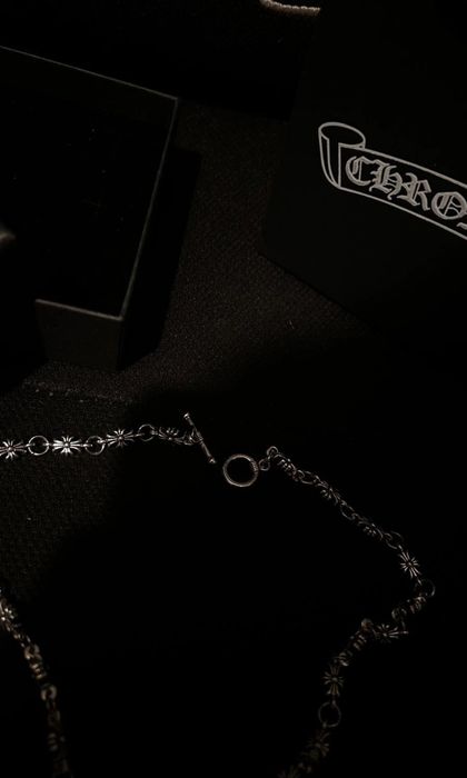 Lanţ "Chrome Hearts" argintiu Calitate superioara