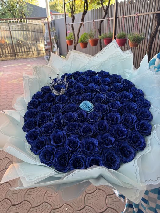 Buchet de trandafiri din sapun cu sclipici