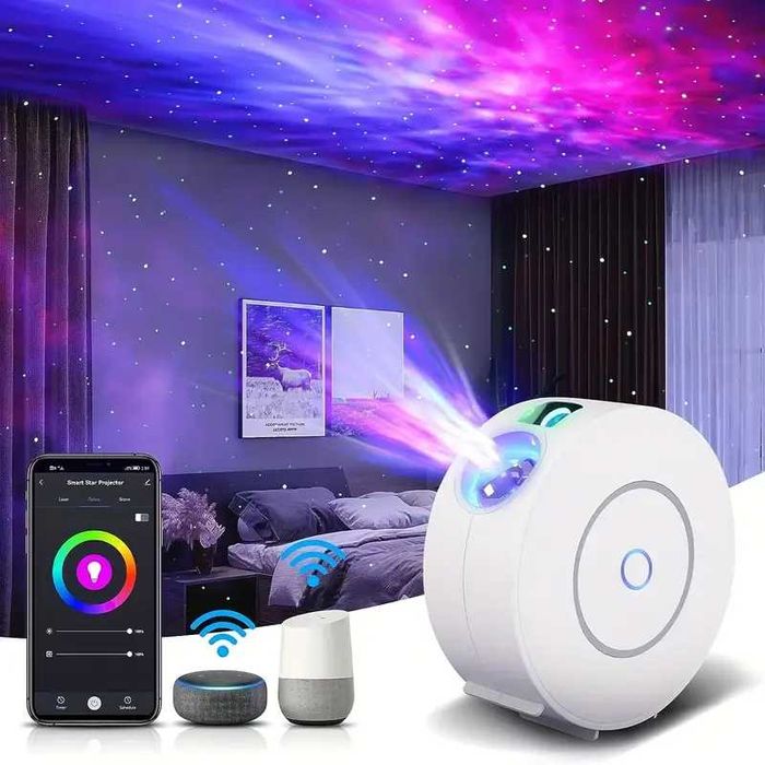 Lampa galaxie de stele cu laser SMART WiFi Google - BLACK FRIDAY