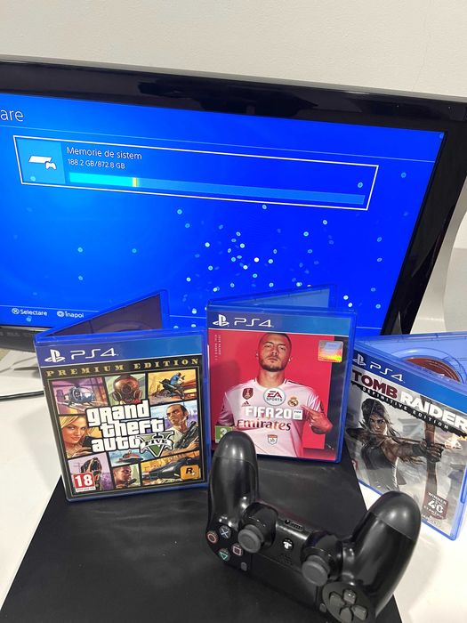 Consolă Sony PS4 Pro, 1TB, 3jocuri, o maneta, garantie!