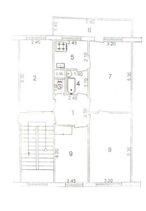ТТЗ-1 Продается квартира 4/3/4 балкон 1.5х6 ор-р: Стадион Локомотив
