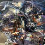 Pictura abstracta 130 cm spiritualitate oniric maestrul O Kloska