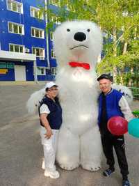 Огромный белый медведь Умка! Опытный аниматор! Ростовой костюм.