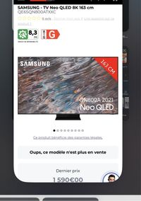 Televizor Smart Samsung Neo Qled 8k 65” 163 cm QE65QN800AT