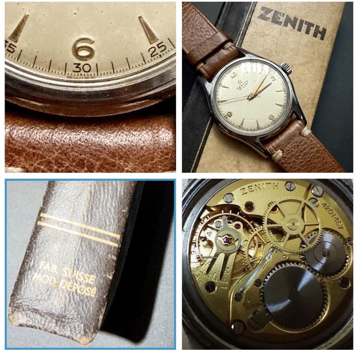 Ceas Zenith Pilot full set Acte-Cutie. Anul 1948