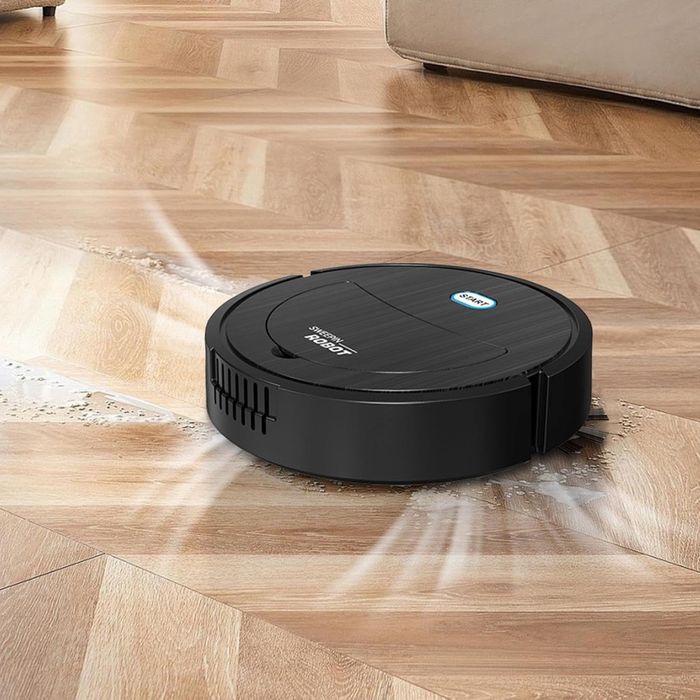 Интелигентна прахосмукачка робот 3в1 две четки и моп за почистване на