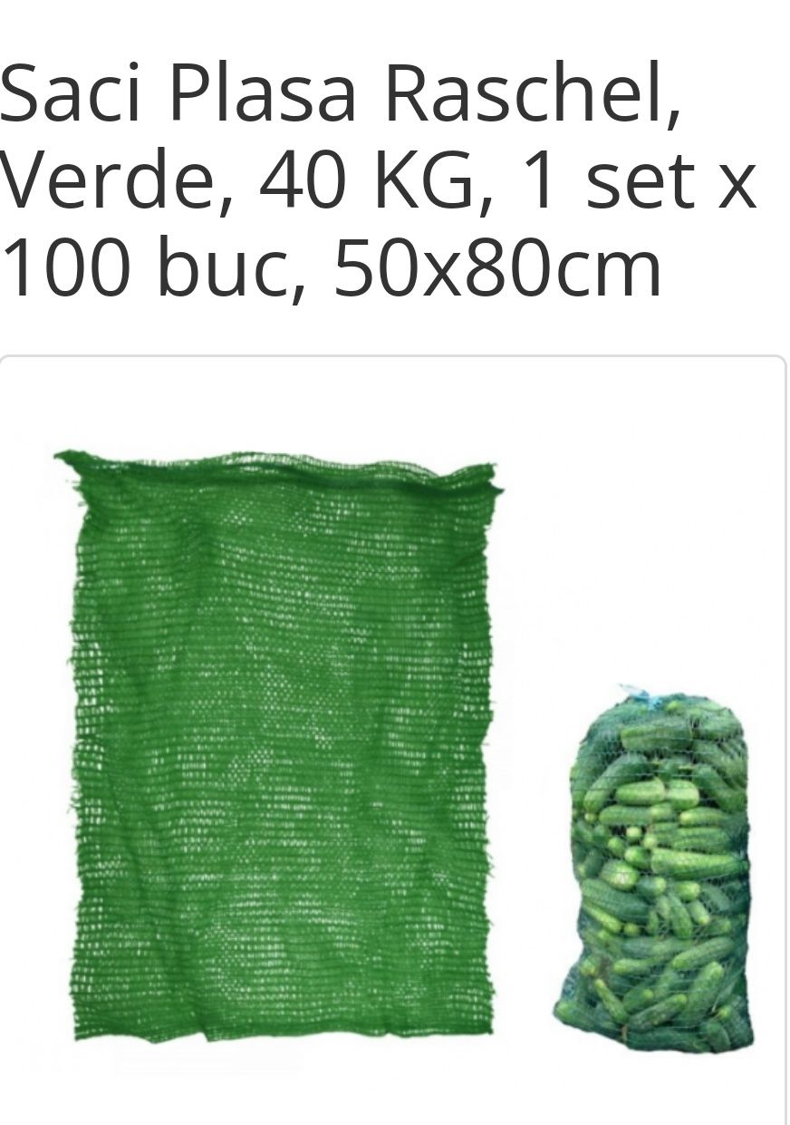 Saci plasa culoare verde