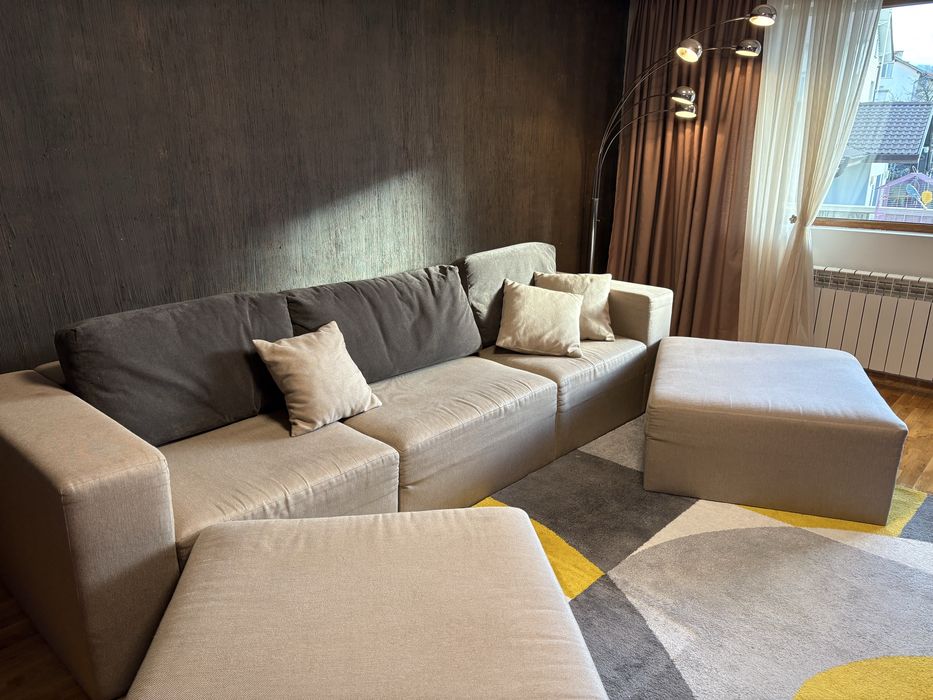 Диван тройка+ 2 табуретки