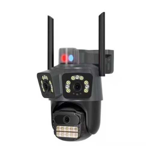Тройна безжична IP камера 28 диода с WiFi приложение iCSee 10MP