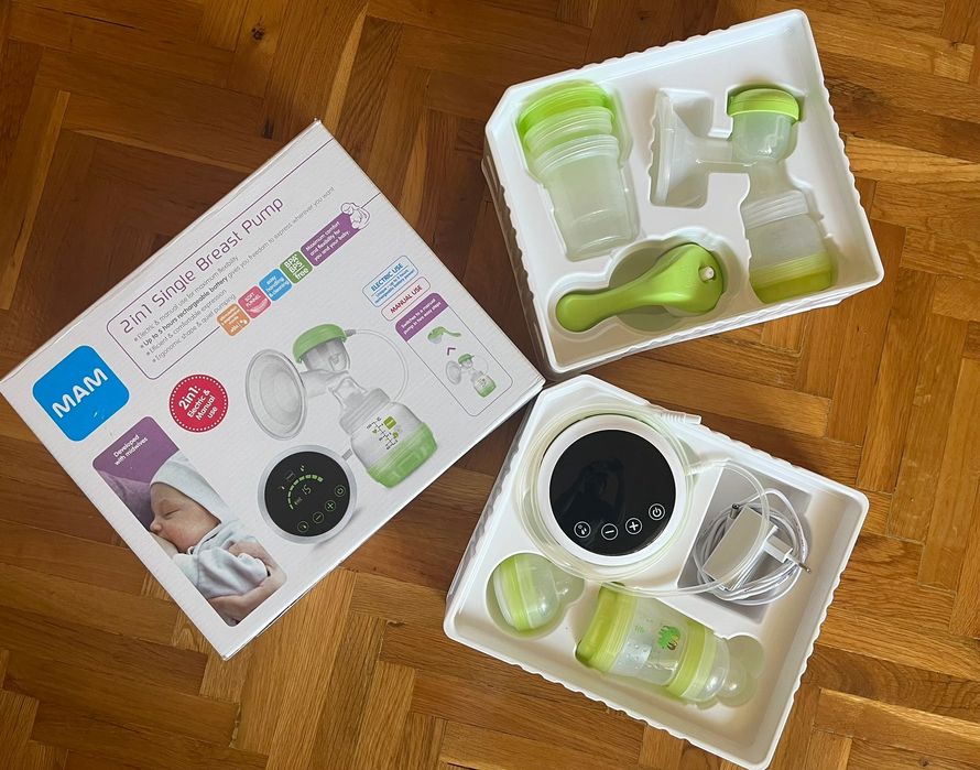 Pompa de san electrica si manuala MAM + sterilizator MAM