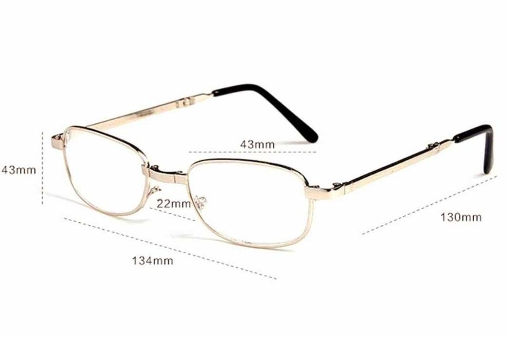 Сгъваеми диоптрични очила, с метални рамки, UV стъкла и калъф Топ цена