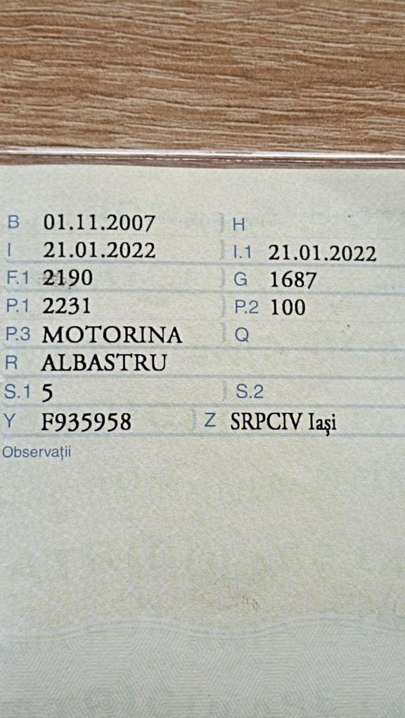 Toyota RAV4 motor 2 2 dizel din 01 11 2007 fără rugină 255869 km reali