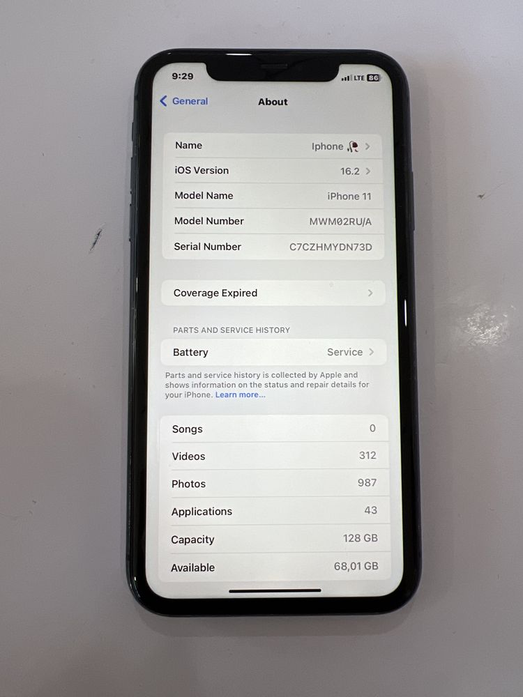 iPhone 11 black 128Gb