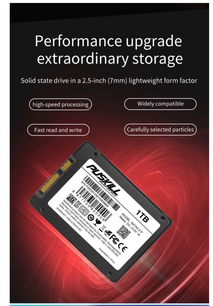 SSD 2,5 PUSKLL 1 tb и OV 256 Gb.