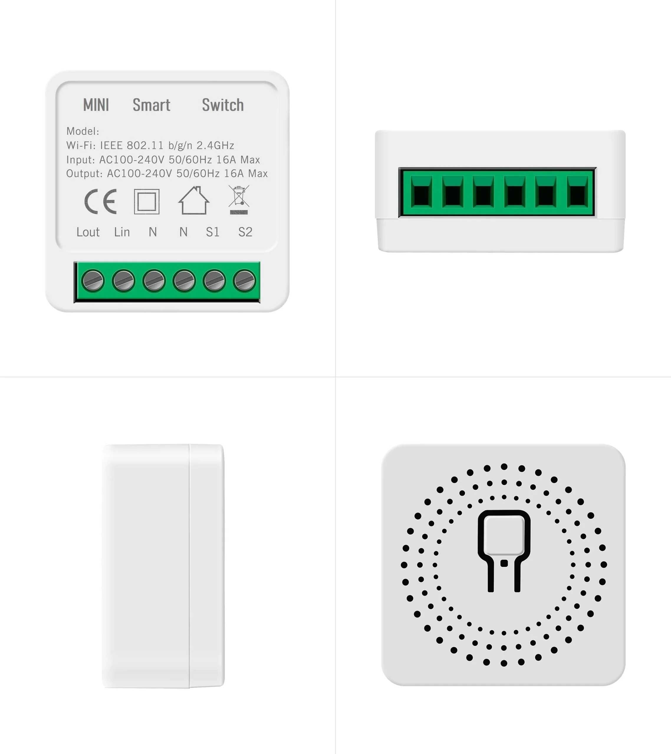 Смарт/умен дом Tuya Wifi/Zigbee 16A Mini Smart Switch 3ch- 2 варианта!