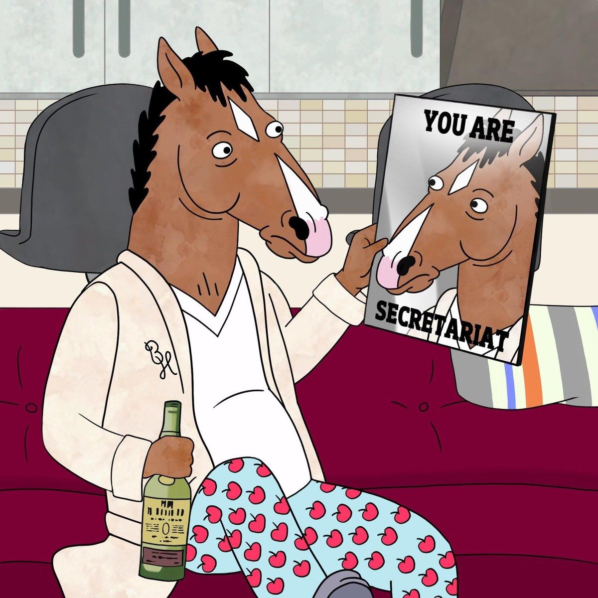 Pin (insigna) Bojack Horseman "YOU ARE SECRETARIAT"