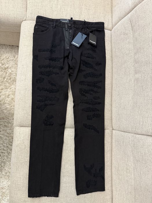 Blugi negri Dsquared2 originali, noi, marime 46