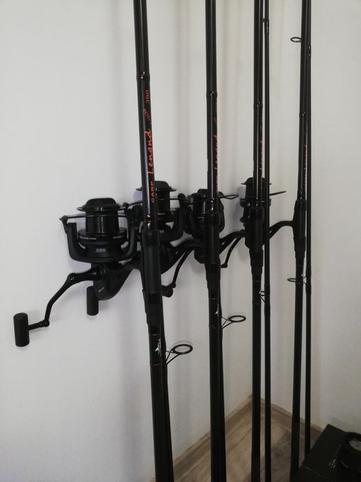 SET 4 Lansete Legend Carp 3.90 m 3.75 LBS + 4 Mulinete SAIMINO GH10000