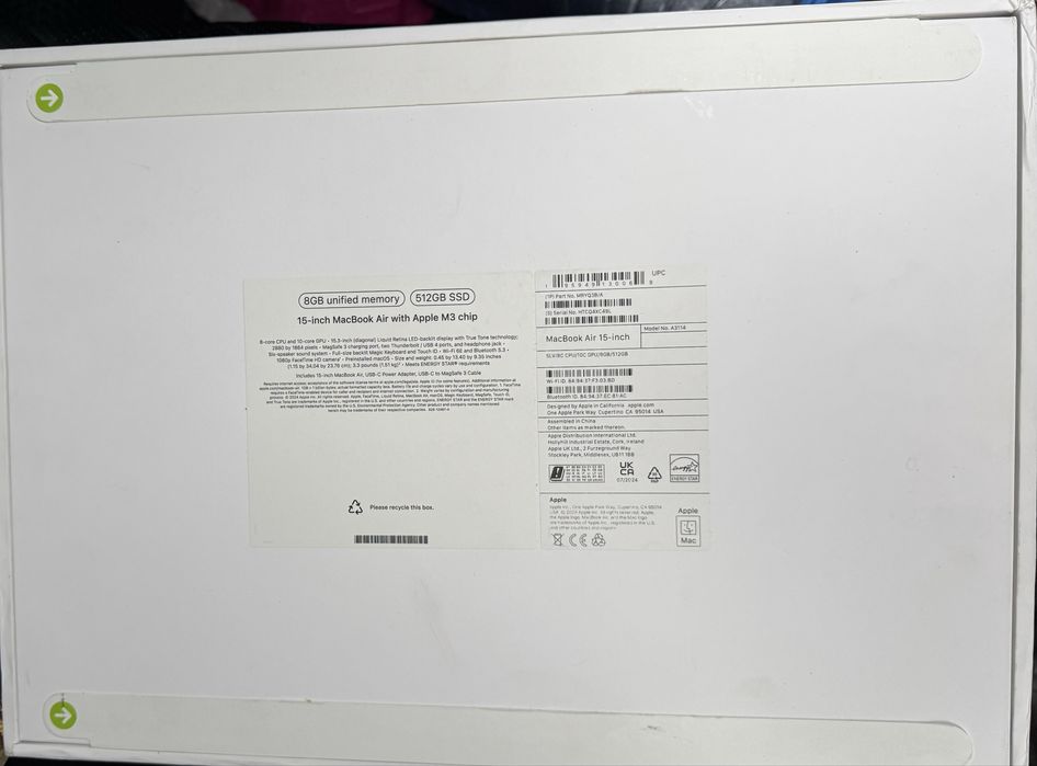 Macbook Air 15 M3 512g