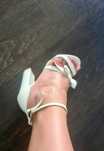 Sandale albe Smiling Shoes