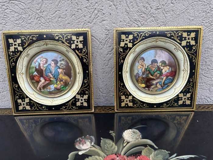 Rafinate tablouri-stil victorian-Murillo-portelan emailat-Spania