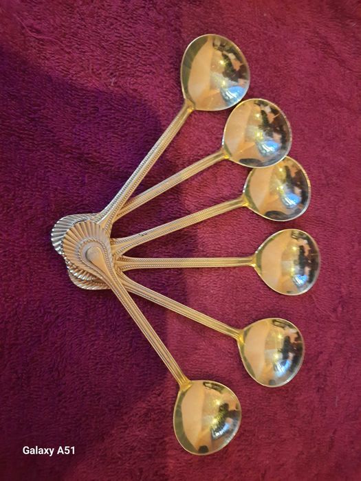 Ложки чайные новые позолота набор 6 шт