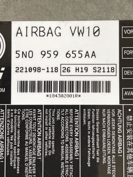 Calculator airbag passat B7, Cc, B6.  5N0 959 655 AA /3C0 909 605 M/R