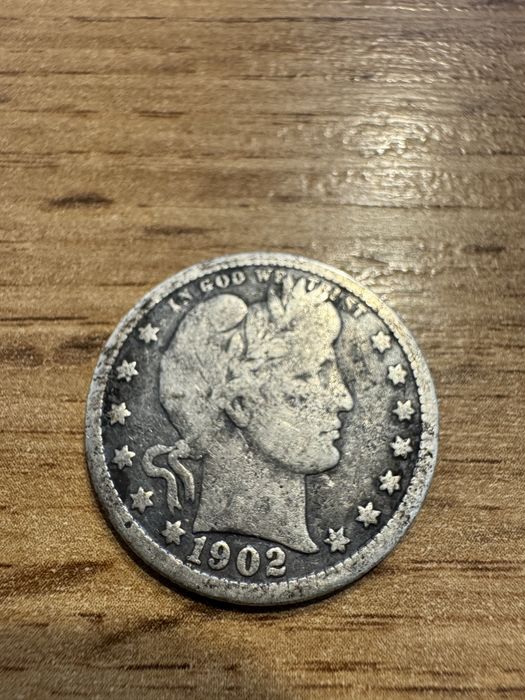 Moneda SUA Barber quarter , 1902, argint