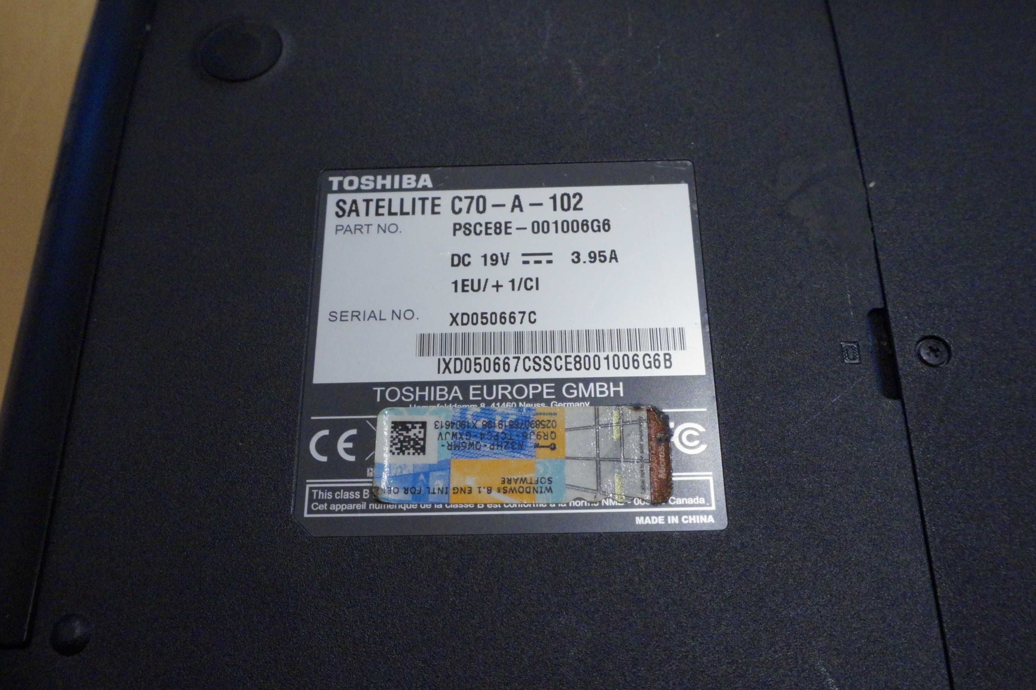 Toshiba Satellite C70-A, SSD 240GB, 16GB RAM