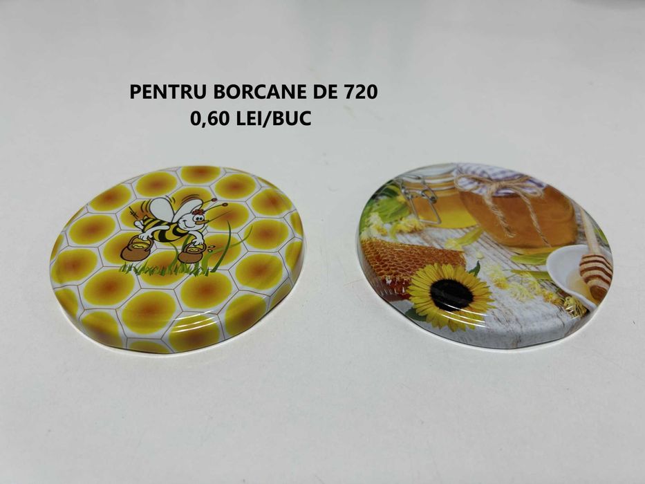 Capace pentru borcane de 370 cl (D66) si pentru 720 cl (D82)