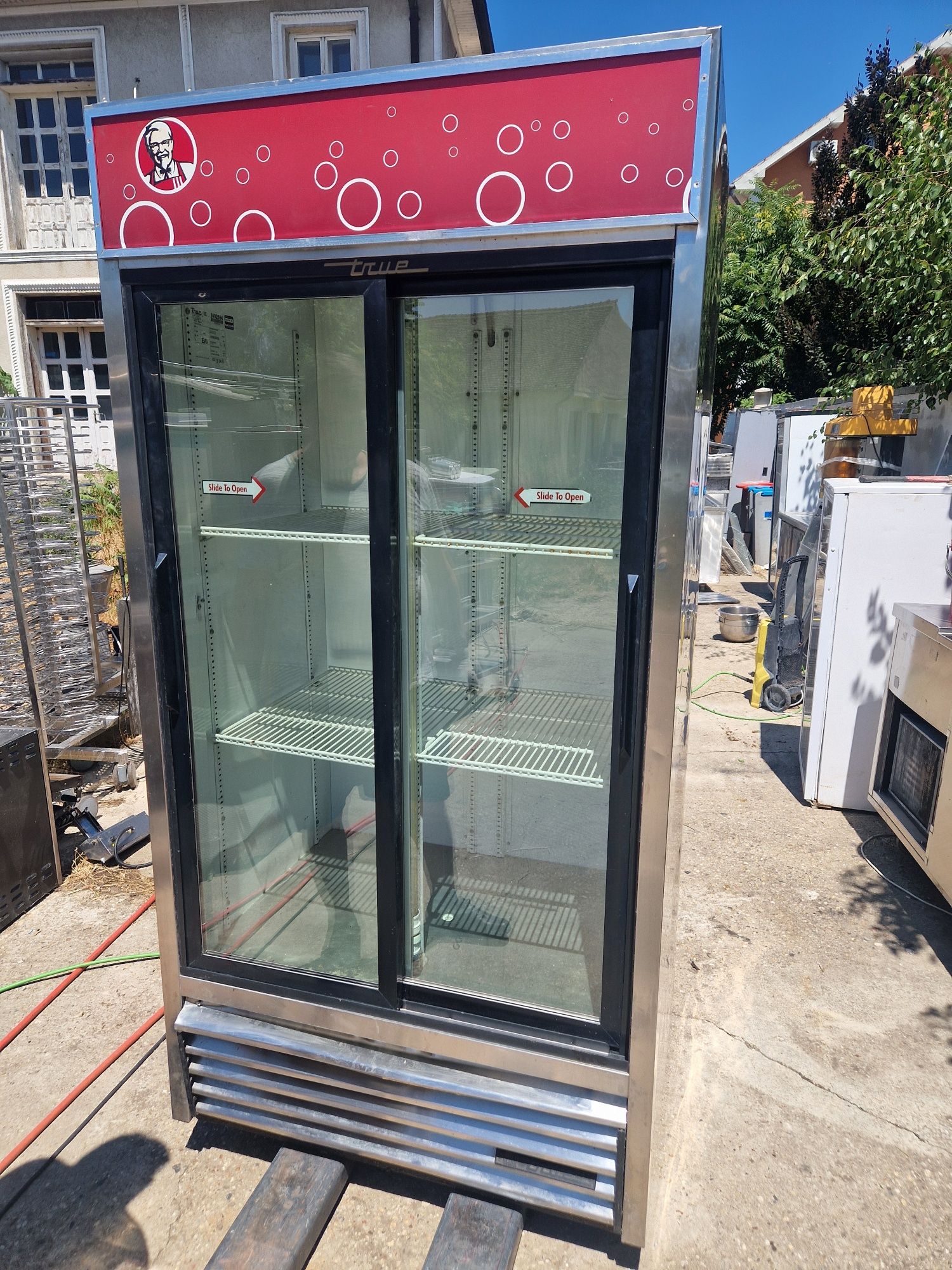 Frigider, Congelator inox, Vitrina rece si vitrina calda inox, cu dula