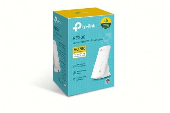 Tp Link RE200 Усилитель сигнала Wi‑Fi AC750 с поддержкой Mesh