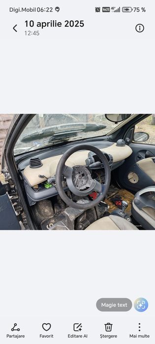 Piese  smart fortwo 0.8 capota Aripa scaune motor cutie viteze smart