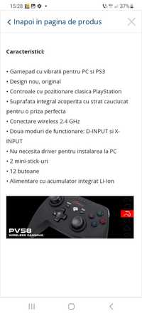 Gamepad Ps3 si PC