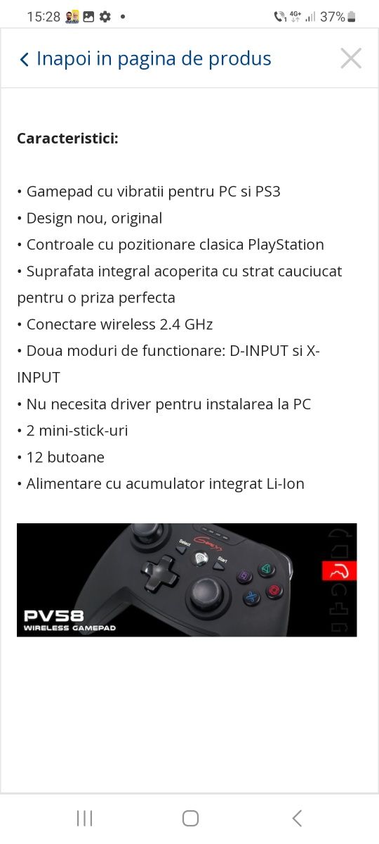 Gamepad Ps3 si PC