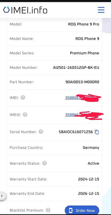 ASUS ROG Phone 9 Pro 16 512GB