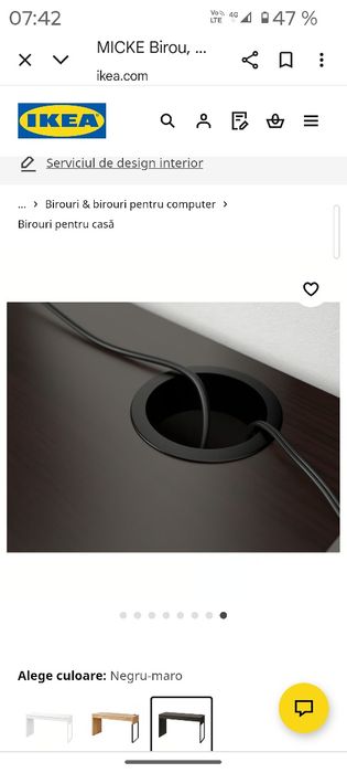 Birou Ikea negru
