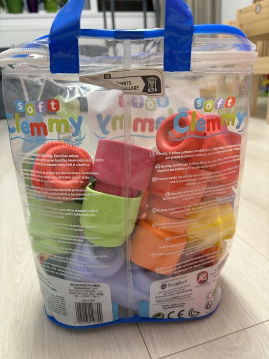 Set 24 de cuburi moi Soft Clemmy, 6 - 36 luni, Clementoni