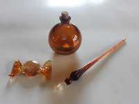 Calimara penita sticla veche Suedia amber decor vintage