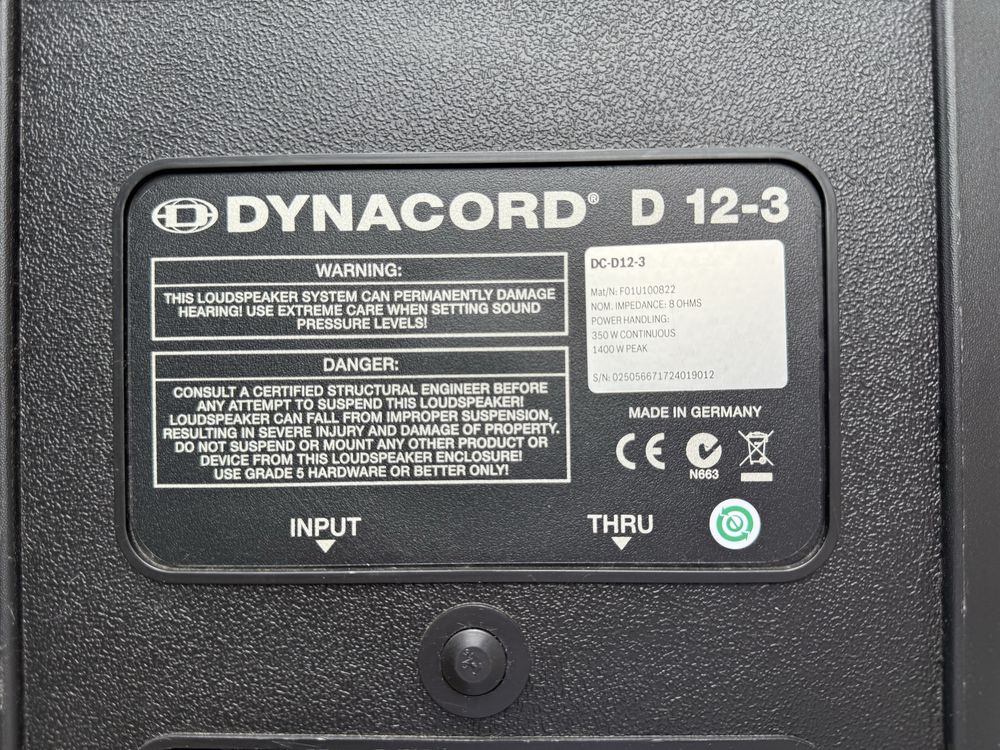 DYNACORD D12-3 Професионална система