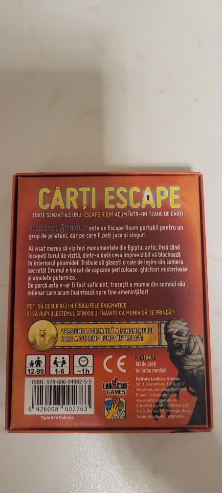 Carti escape,, Blestemul Sfinxului,,