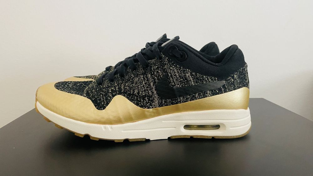 Nike Air Max 1 Ultra Flyknit Metallic Gold 39 pantofi adidasi sneakers